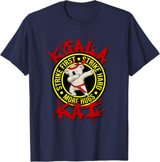 Koala Kai Funny Karate Ninja Dojo Koala Hug More Apparel T-Shirt - T-Shirt | Navy