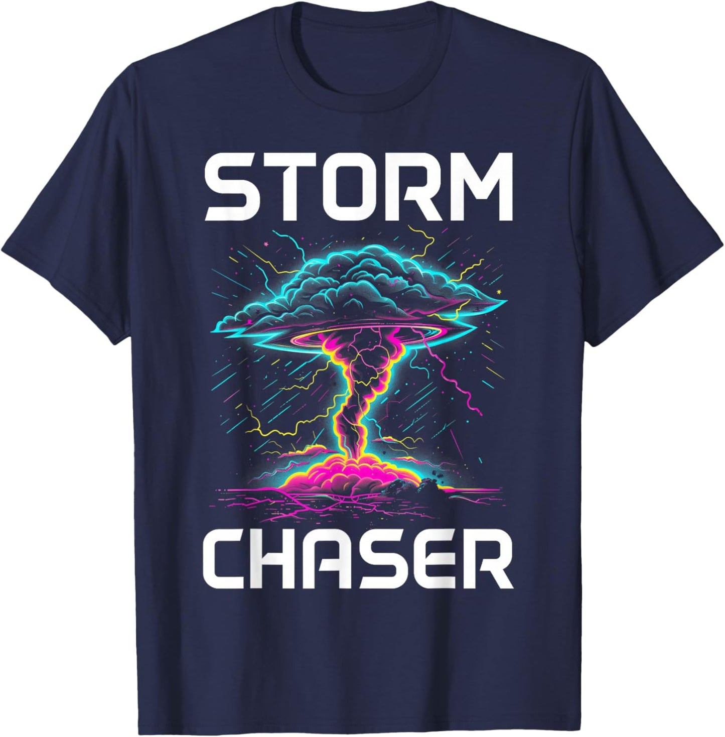 Storm Chasing Tornado Chaser Meteorologist Meteorology T-Shirt - T-Shirt | Navy