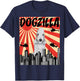 Funny Retro Japanese Dogzilla Bedlington Terrier T-Shirt - T-Shirt | Navy