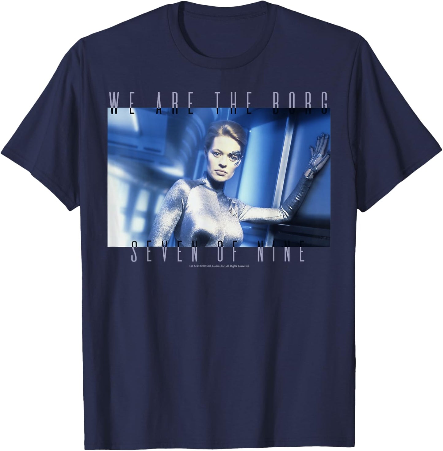 Star Trek: Voyager We Are The Borg Seven Of Nine T-Shirt - T-Shirt | Navy