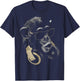 Funny Cute Happy and Cool Animal Design Love Store Monkey Chimpanzee with Sunglasses and Headphones - Adults - Black - Small T-Shirt - T-Shirt | Navy