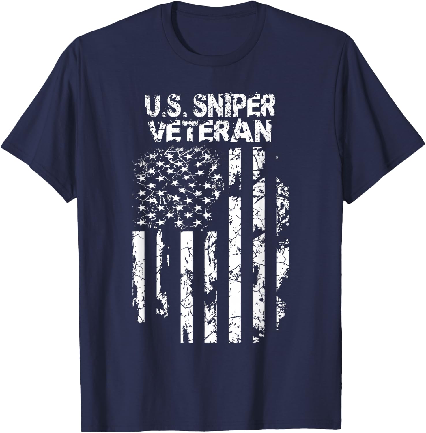 U.S. Military Sniper Veteran T-Shirt - T-Shirt | Navy