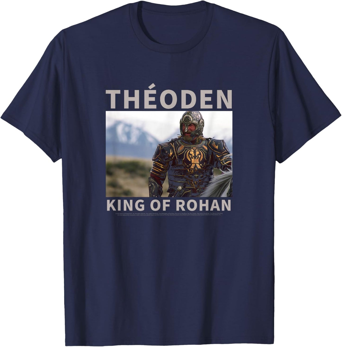 The Lord Of The Rings Theoden King Of Rohan Poster T-Shirt - T-Shirt | Navy