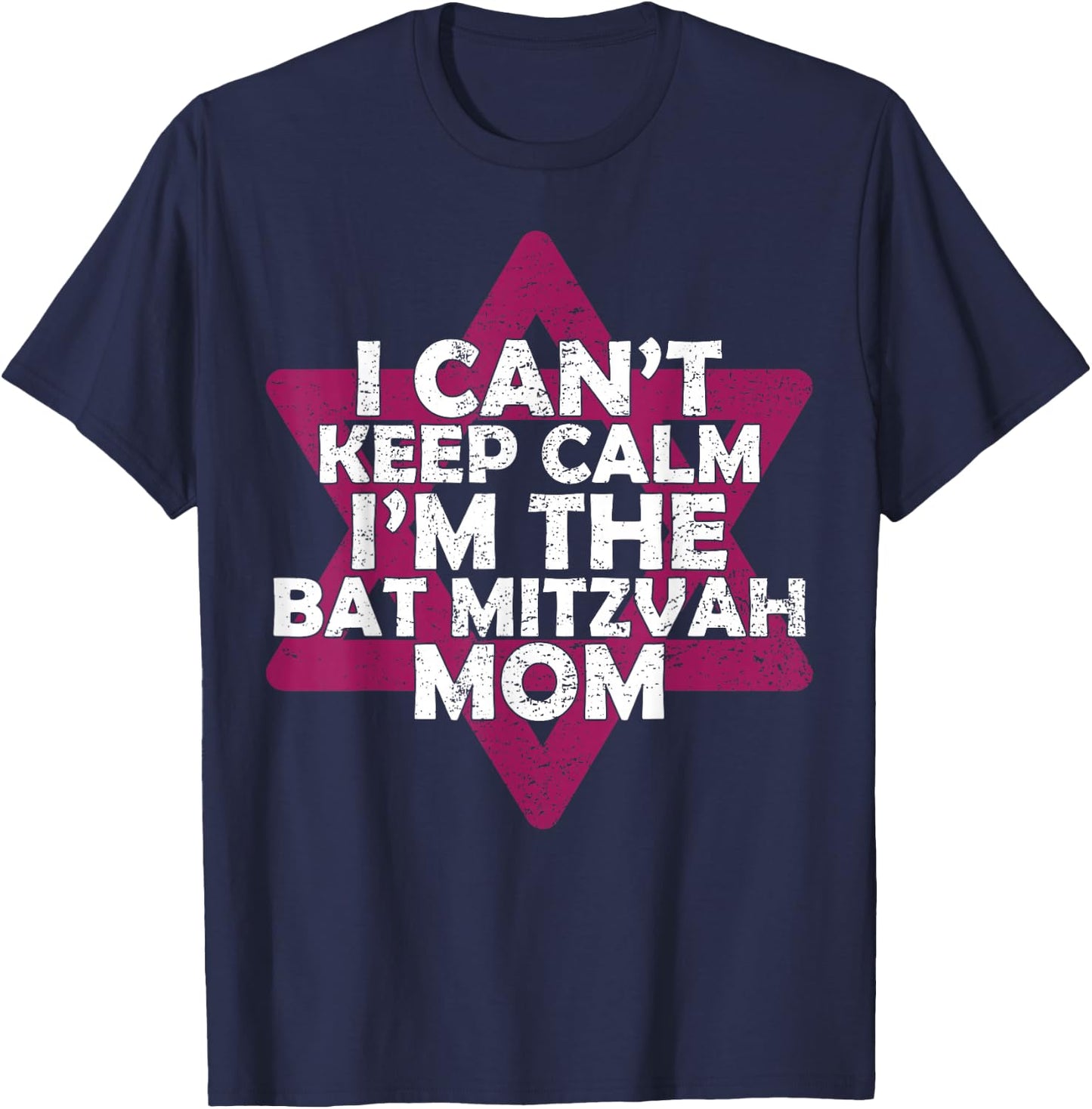 Star Of David Jewish Mom Bat Mitzvah T-Shirt - T-Shirt | Navy