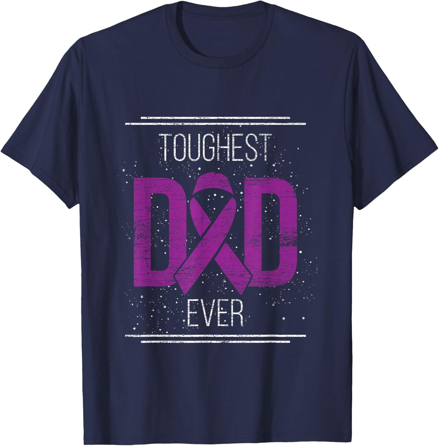 Fathers Day Cancer Survivor Dad Pancreatic Cancer T-Shirt - T-Shirt | Navy