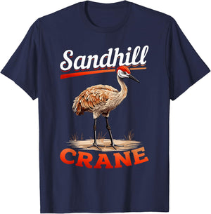 Sandhill Crane Birder Birding - sandhill crane T-Shirt - T-Shirt | Navy