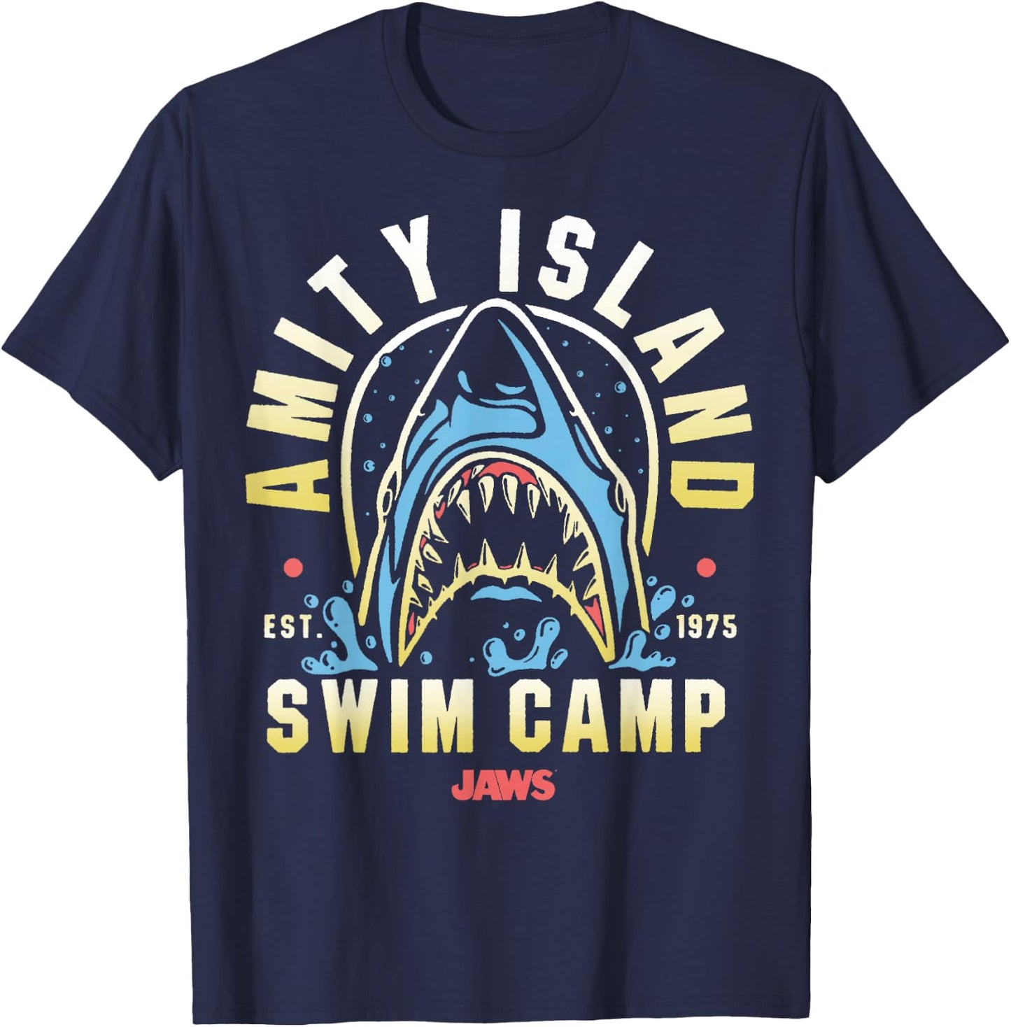 Jaws Amity Swim Camp T-Shirt - T-Shirt | Navy