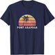 Port Aransas TX Vintage 70s Retro Throwback Design T-Shirt - T-Shirt | Navy