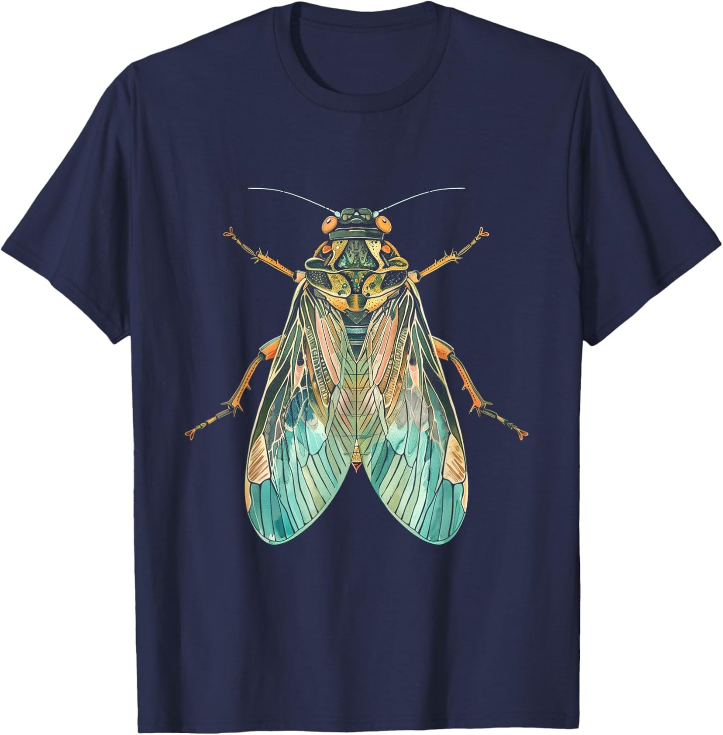 Cicada Insect 2024 Entomology Entomologist T-Shirt - T-Shirt | Navy