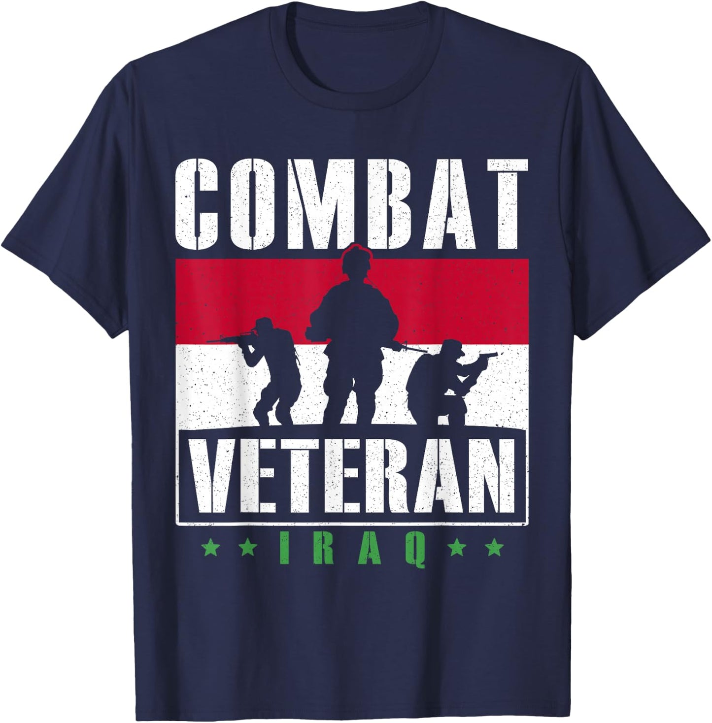 Combat Veteran Iraq Veteran's Day Veterans Combat Veteran T-Shirt - T-Shirt | Navy