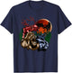 Three Cryptid Moon - Sasquatch, Dogman, Wendigo, Mothman T-Shirt - T-Shirt | Navy