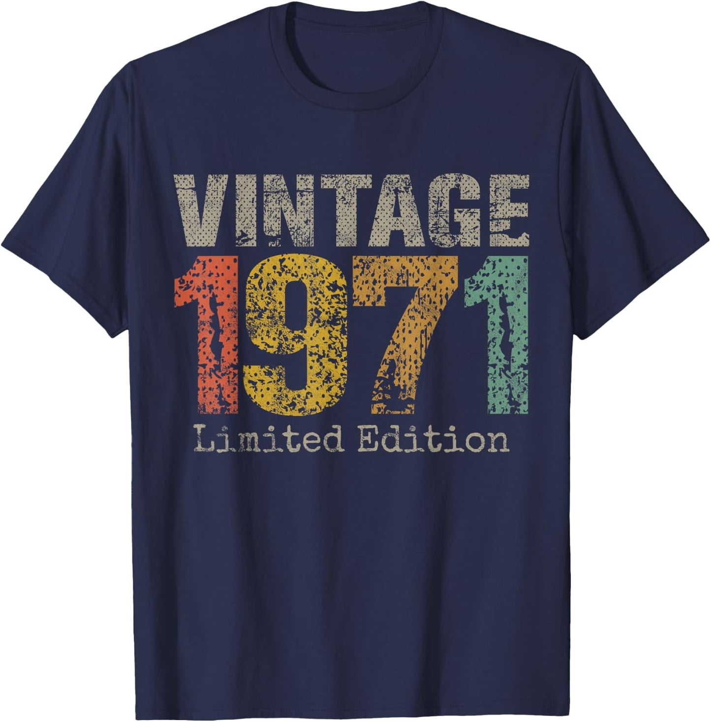 Vintage 1971 Limited Edition 54th Birthday Gifts 54 Year Old T-Shirt - T-Shirt | Navy
