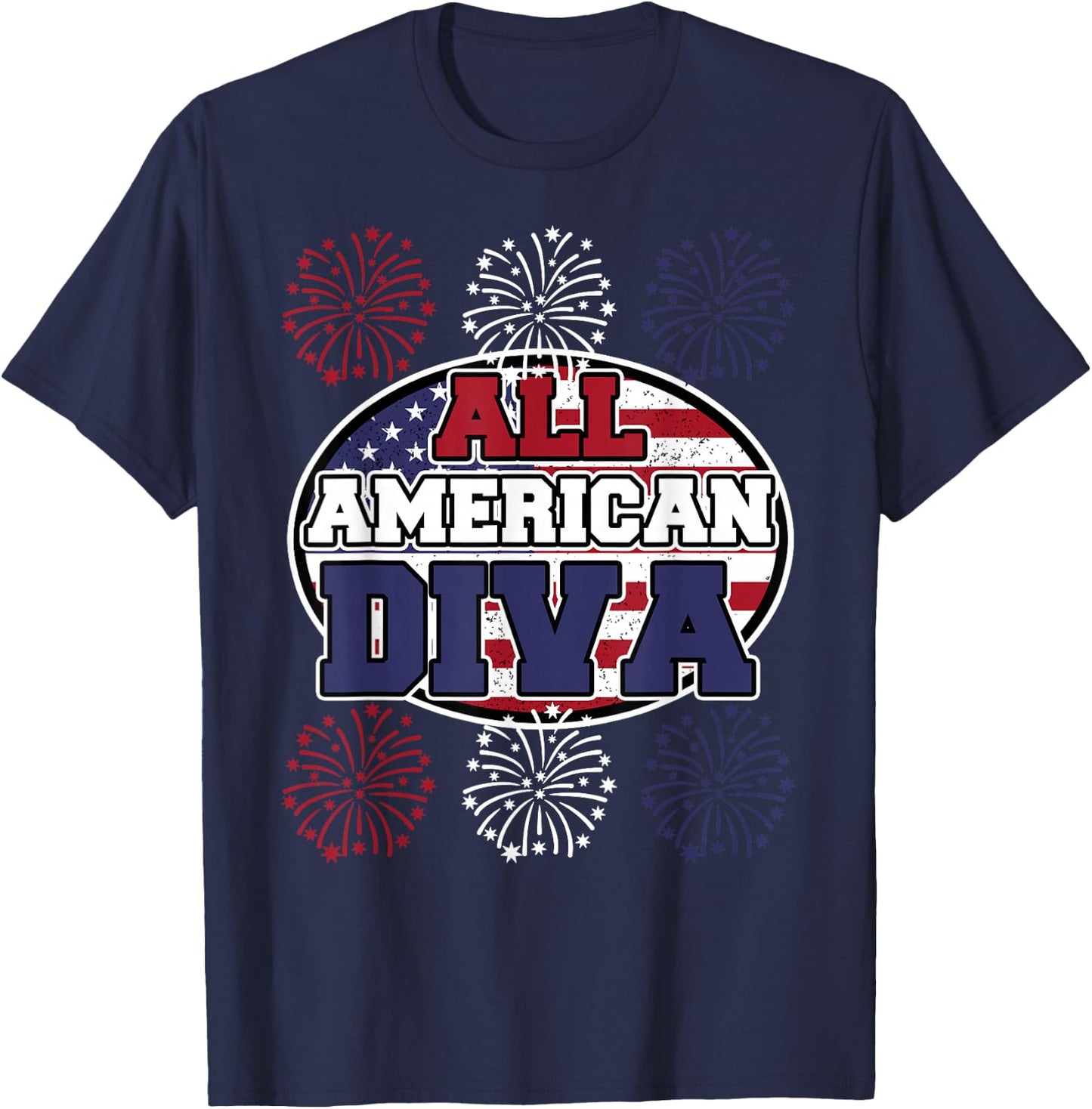 All American Diva - Party - American Diva T-Shirt - T-Shirt | Navy