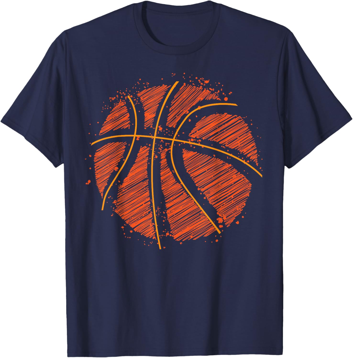 Basketball Strokes Graphic Graffiti Cool Basketball Player T-Shirt - T-Shirt | Navy