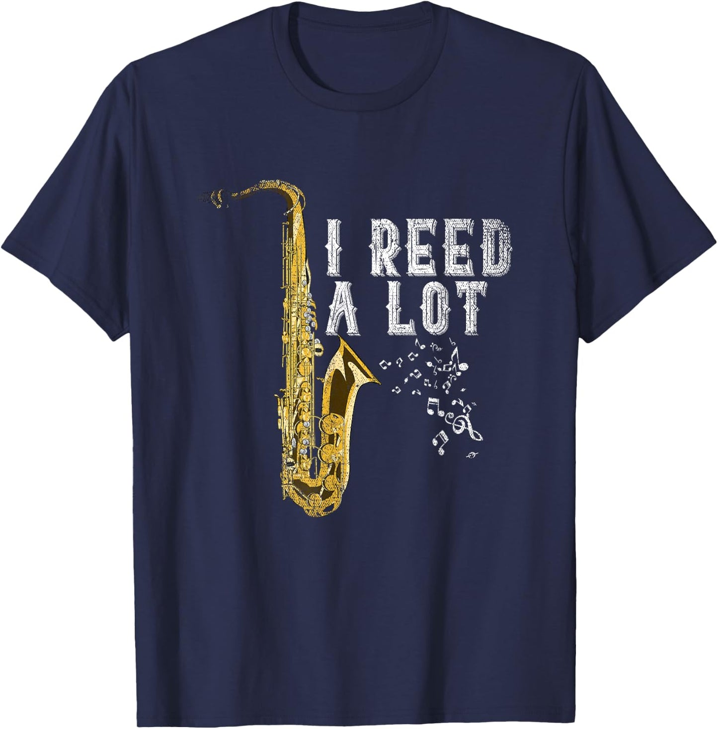 Jazz Musician Funny Saxophonist Gift Saxophone T-Shirt - T-Shirt | Navy