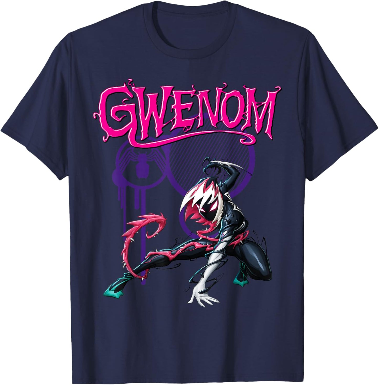 Marvel Spider-Man Maximum Venom Gwenom Small T-Shirt - T-Shirt | Navy