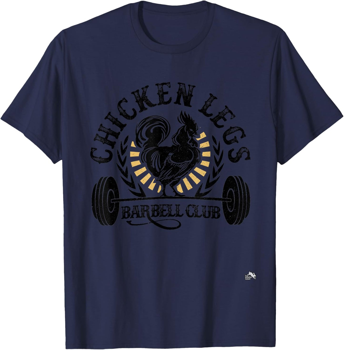 Funny Chicken Legs Barbell Work Out Gym T-Shirt - T-Shirt | Navy