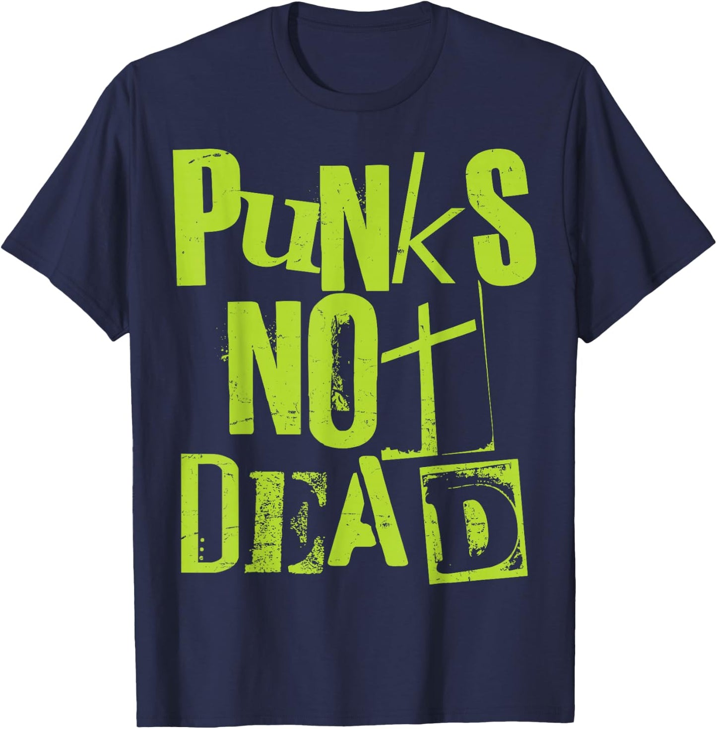 Punks Not Dead - Vintage Grunge - Punk Is Not Dead - Rock T-Shirt - T-Shirt | Navy