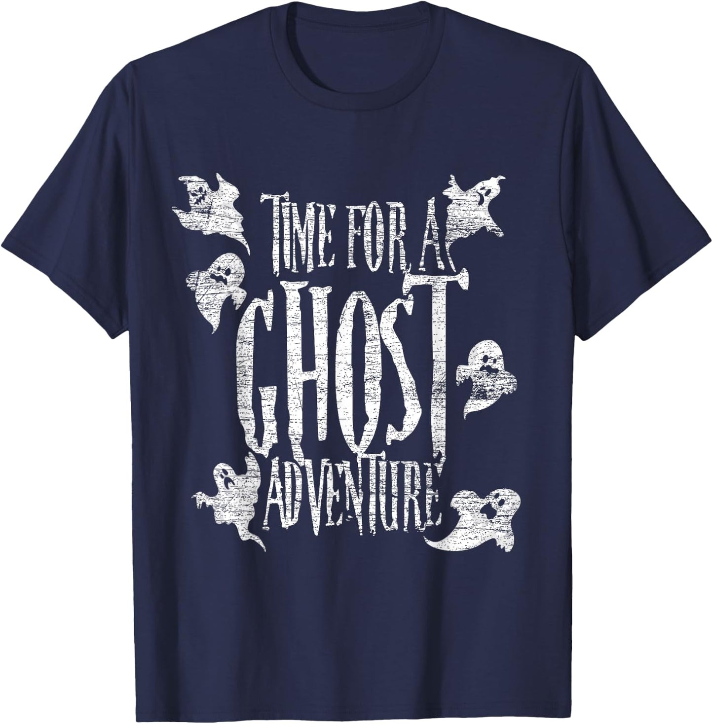 Time For A Ghost Adventure Ghost T-Shirt - T-Shirt | Navy