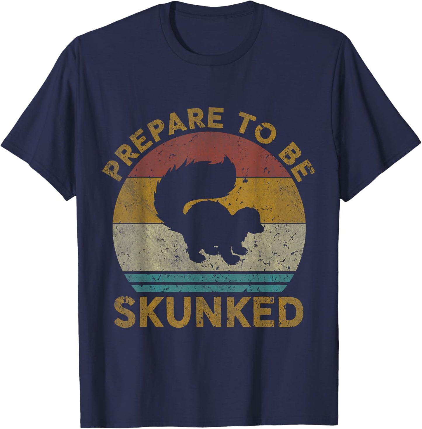 Prepare To Be Skunked Cribbage Lovers Vintage Cribbage Game T-Shirt - T-Shirt | Navy