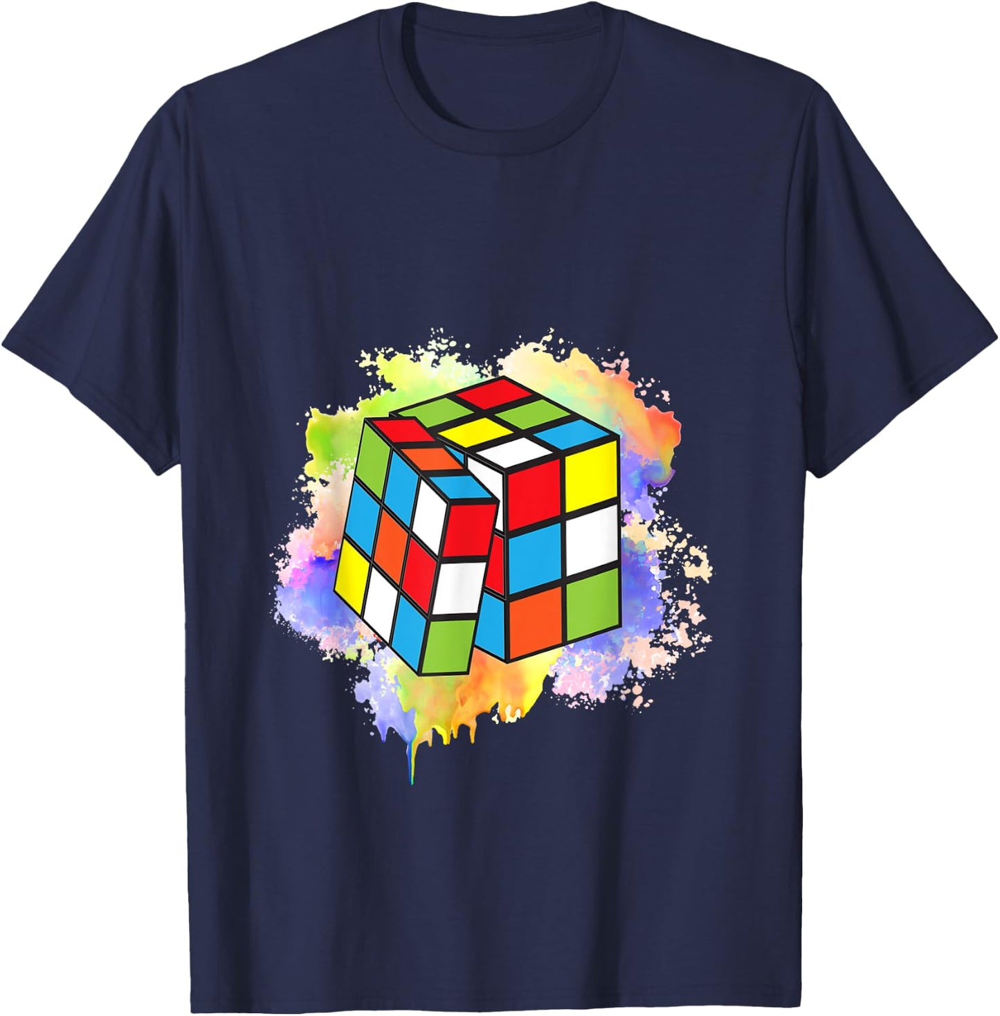 Cool Rubik Rubix Rubics Player Cube Lovers Women Men Boy Kid T-Shirt - T-Shirt | Navy