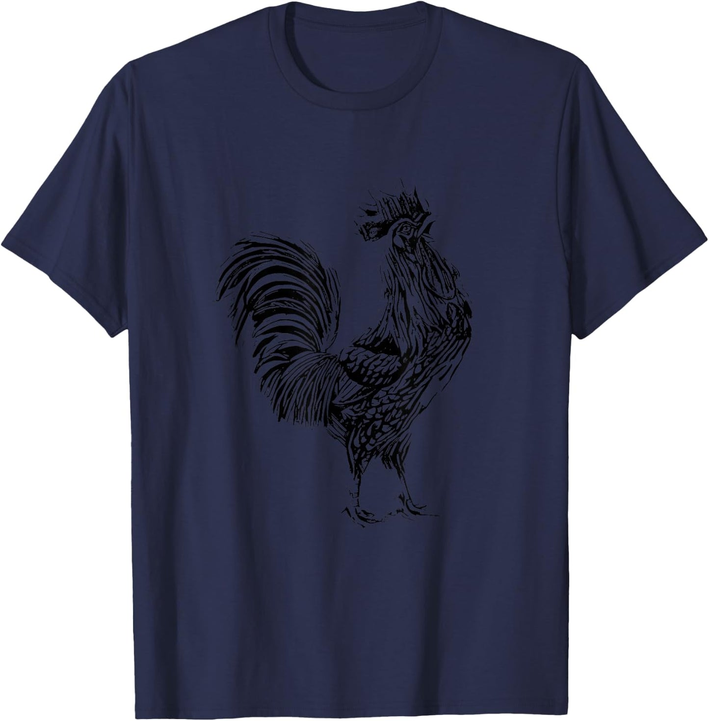 Rooster Chicken Motif Farmer colorful Farm Animals Chickens T-Shirt - T-Shirt | Navy