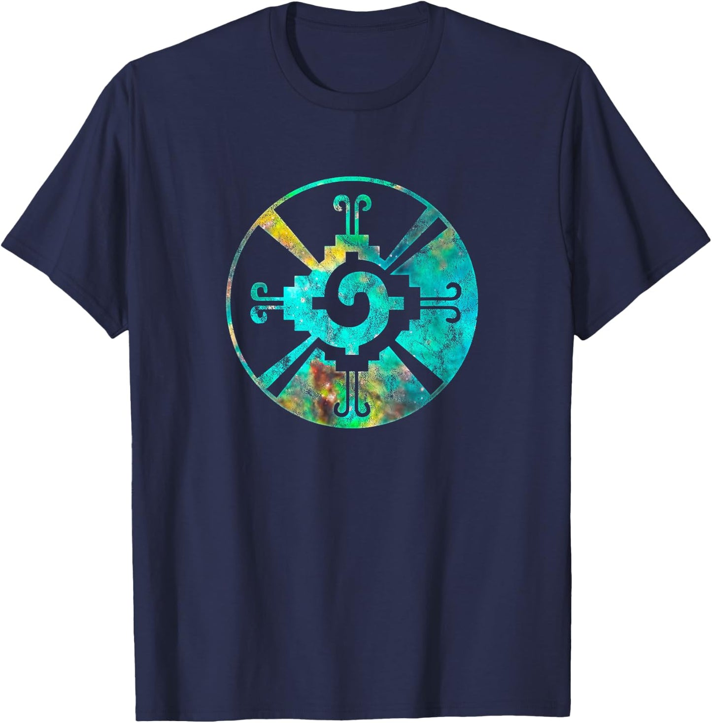 Hunab Ku, Maya, symbol, Indian, heart of the galaxy, mystic T-Shirt - T-Shirt | Navy