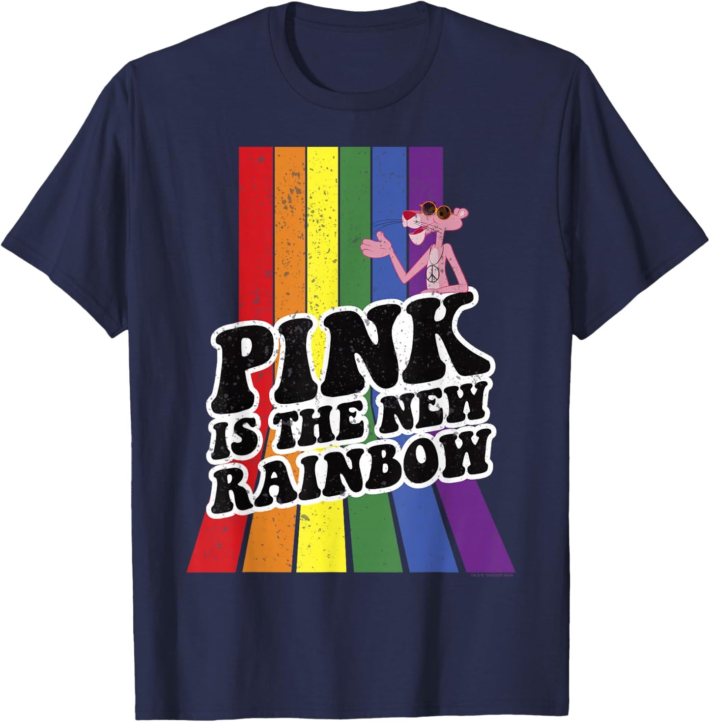 The Pink Panther Pink Is The New Rainbow T-Shirt - T-Shirt | Navy