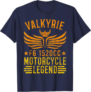 Vintage Valkyrie Motorcycle F6 1520cc Biker Mechanic Gift T-Shirt - T-Shirt | Navy