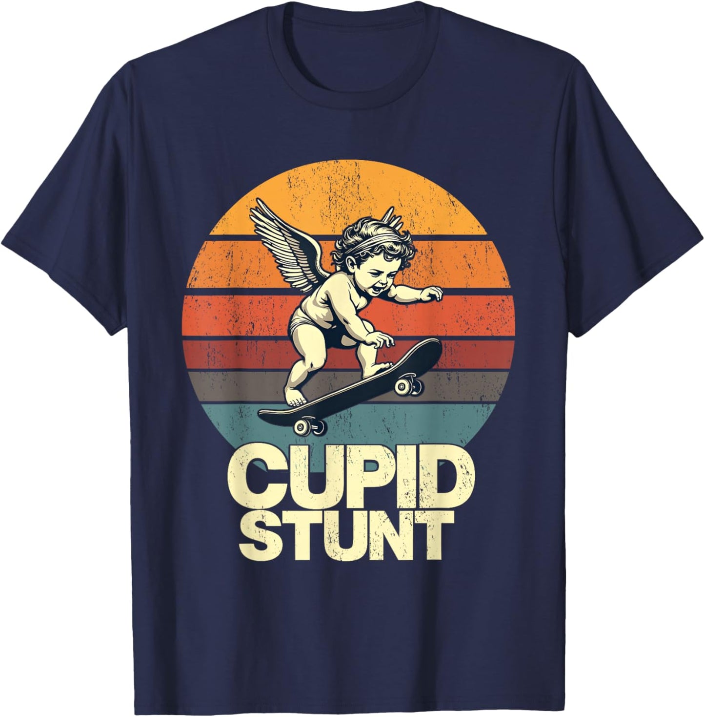 Cupid Stunt Funny Sarcastic Offensive Humor Embarrassing T-Shirt - T-Shirt | Navy