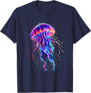 Sea Ocean Jellyfish Marine Mammal Ocean Sea Animal Jellyfish T-Shirt - T-Shirt | Navy