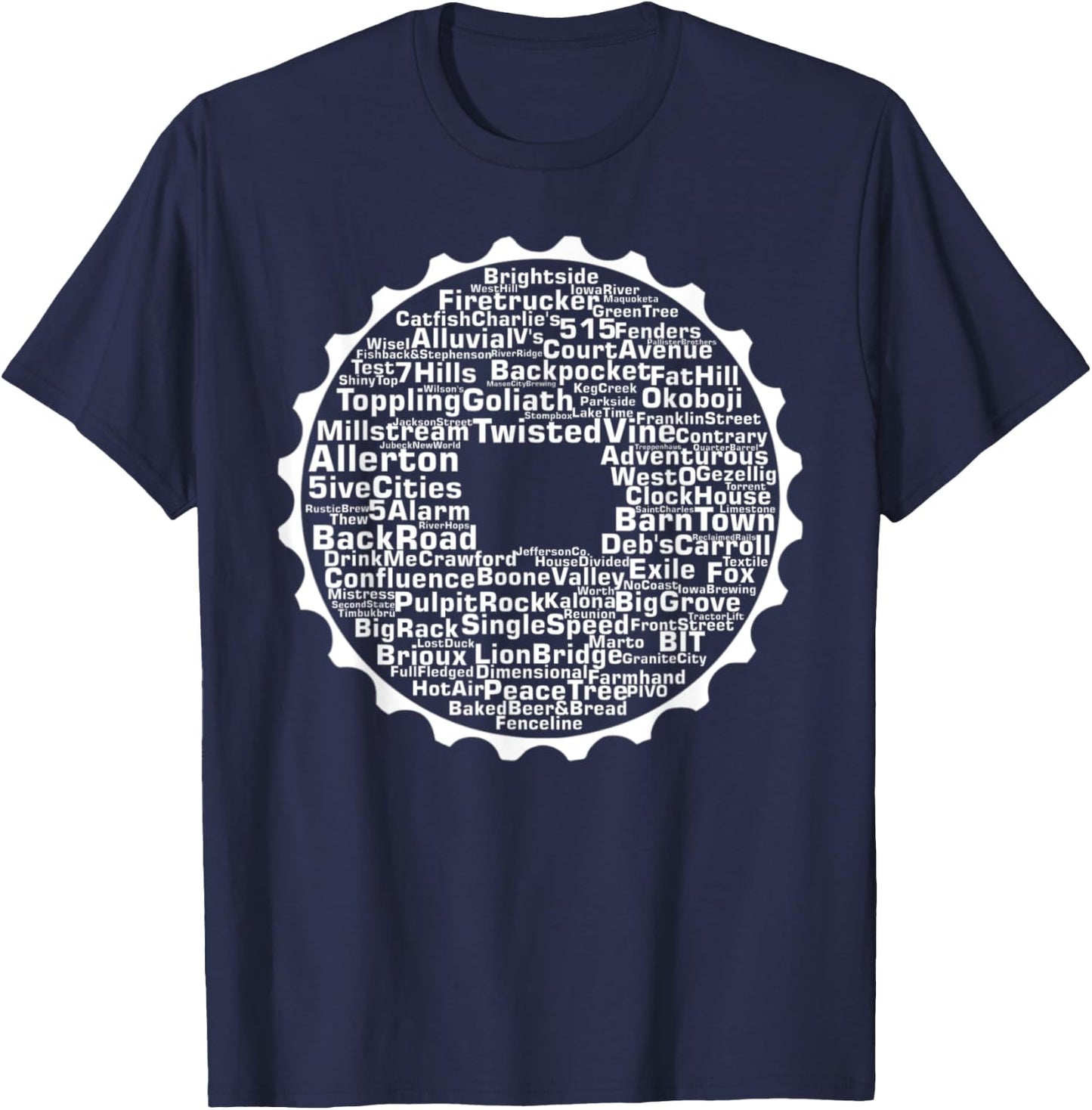 Drink Local Iowa Breweries T-Shirt - T-Shirt | Navy