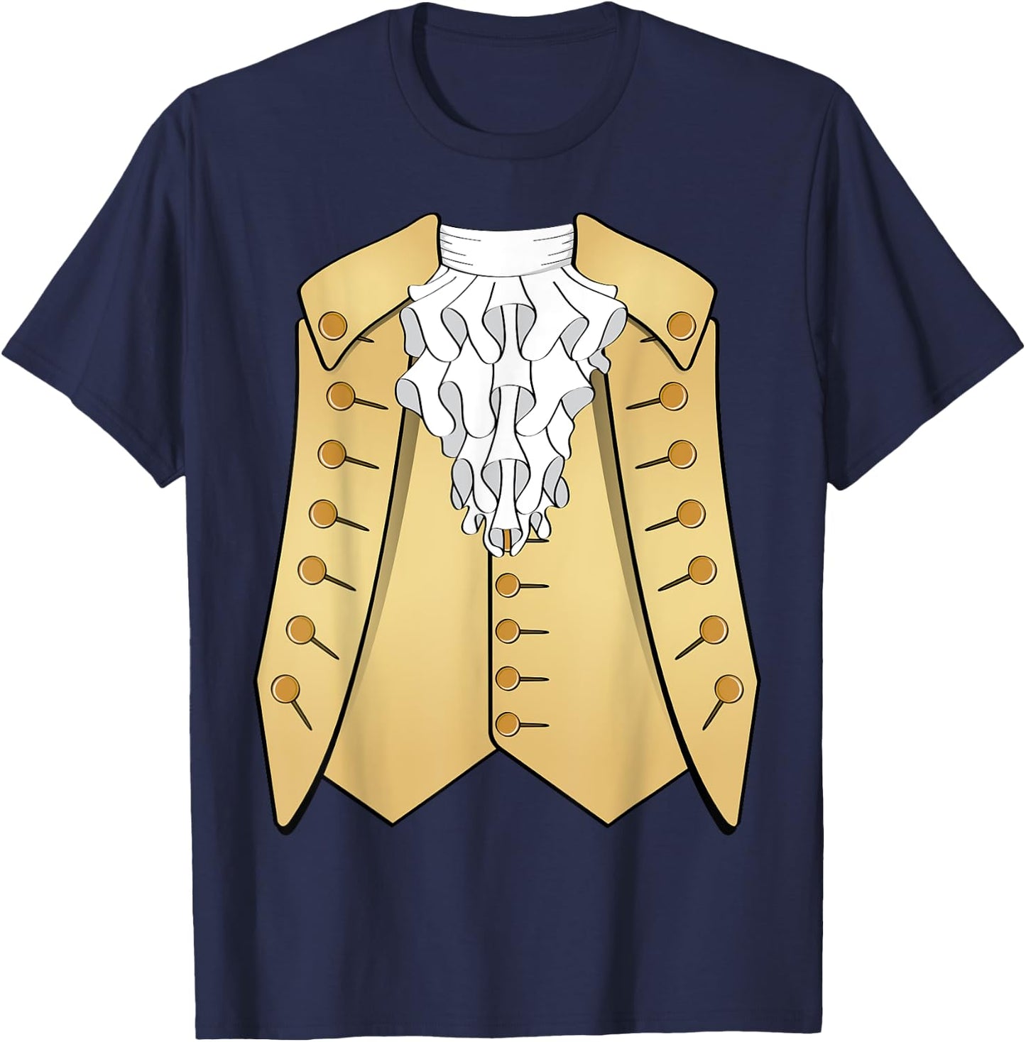 Colonial 18th Century Historic America Aristocrat Costume T-Shirt - T-Shirt | Navy