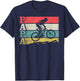 Vintage Retro Cycling Papa Mountain Biking Rider Silhouette T-Shirt - T-Shirt | Navy