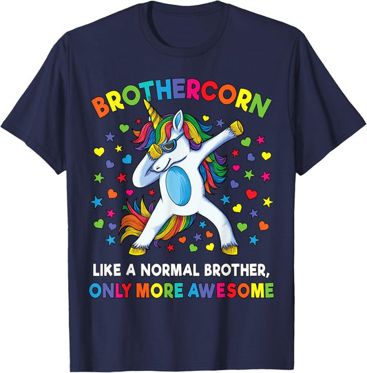 Brothercorn Like A Brother Only Awesome Dabbing Unicorn Men T-Shirt - T-Shirt | Navy