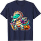 Funny Dab Mummy Dabbing Costumes Spooky Halloween Dinosaur T-Shirt - T-Shirt | Navy