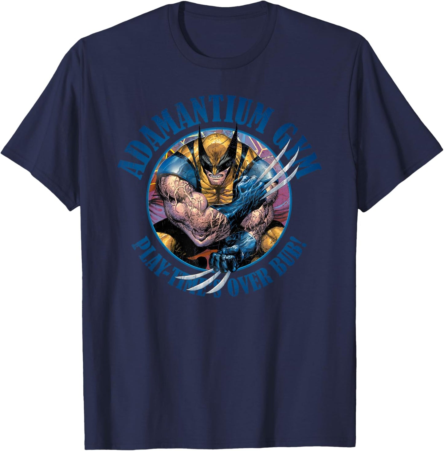Marvel X-Men Wolverine Adamantium Gym T-Shirt - T-Shirt | Navy