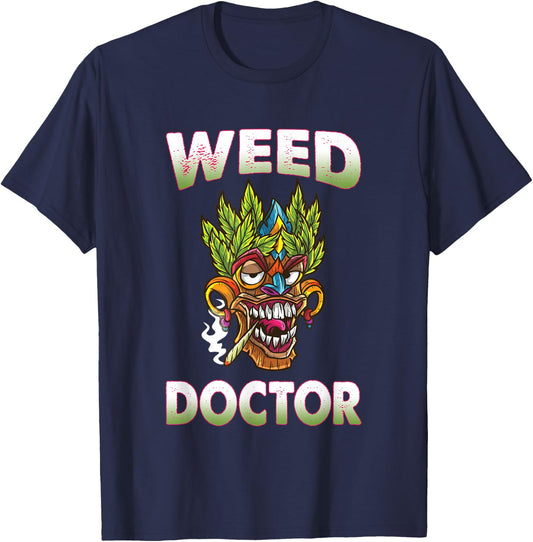 Weed Doctor 420 Marijuana Cannabis Pot Weed Funny Cool T-Shirt - T-Shirt | Navy