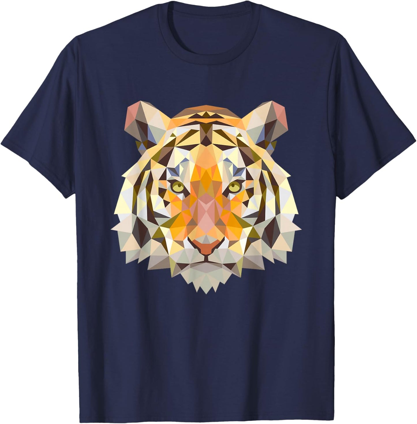 Tiger Face Wild Animal Tiger Small T-Shirt - T-Shirt | Navy
