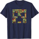 Minecraft Creeper Big Face Collage T-Shirt - T-Shirt | Navy