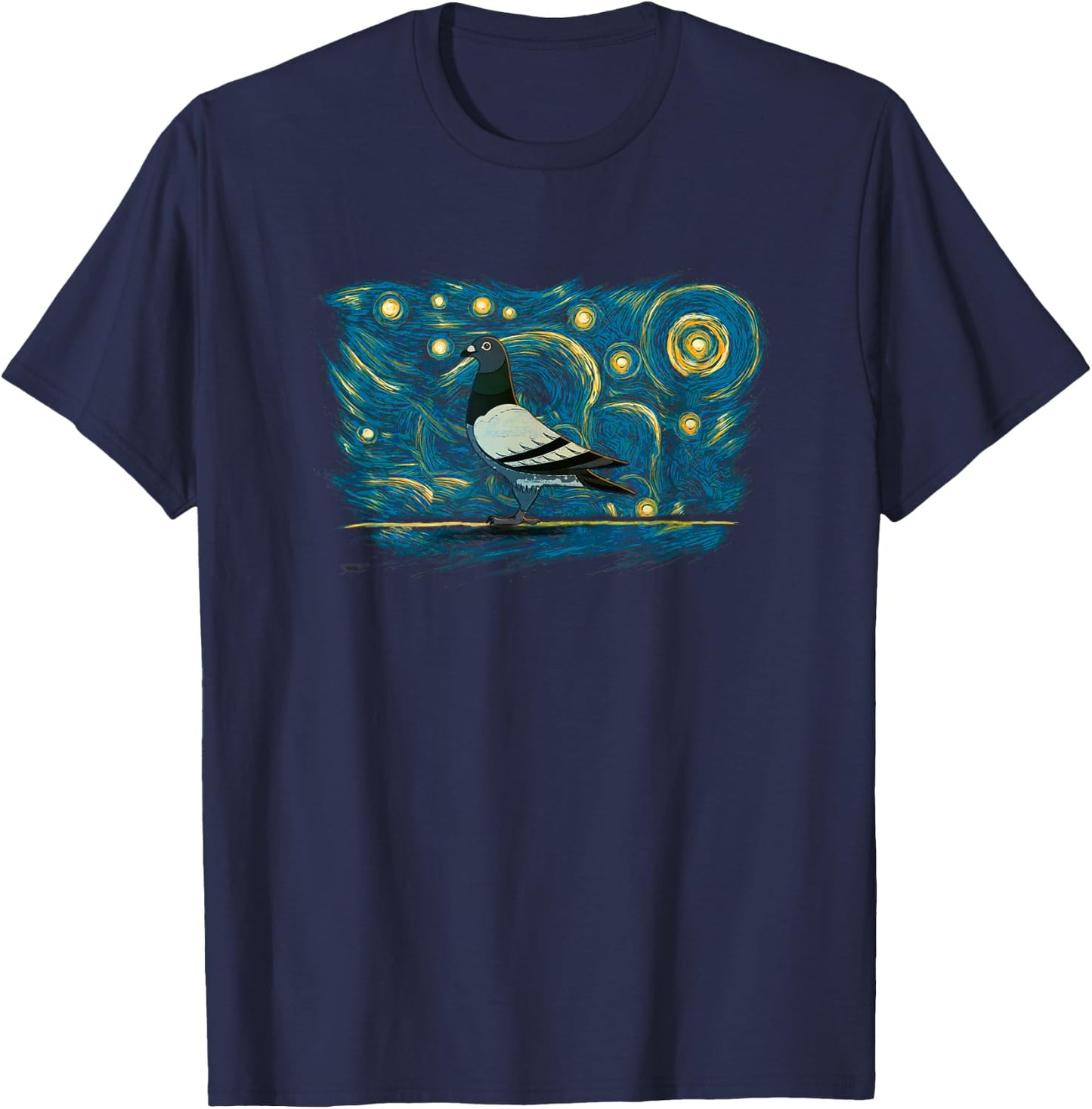 Retro Vintage Style Pigeon T-Shirt - T-Shirt | Navy