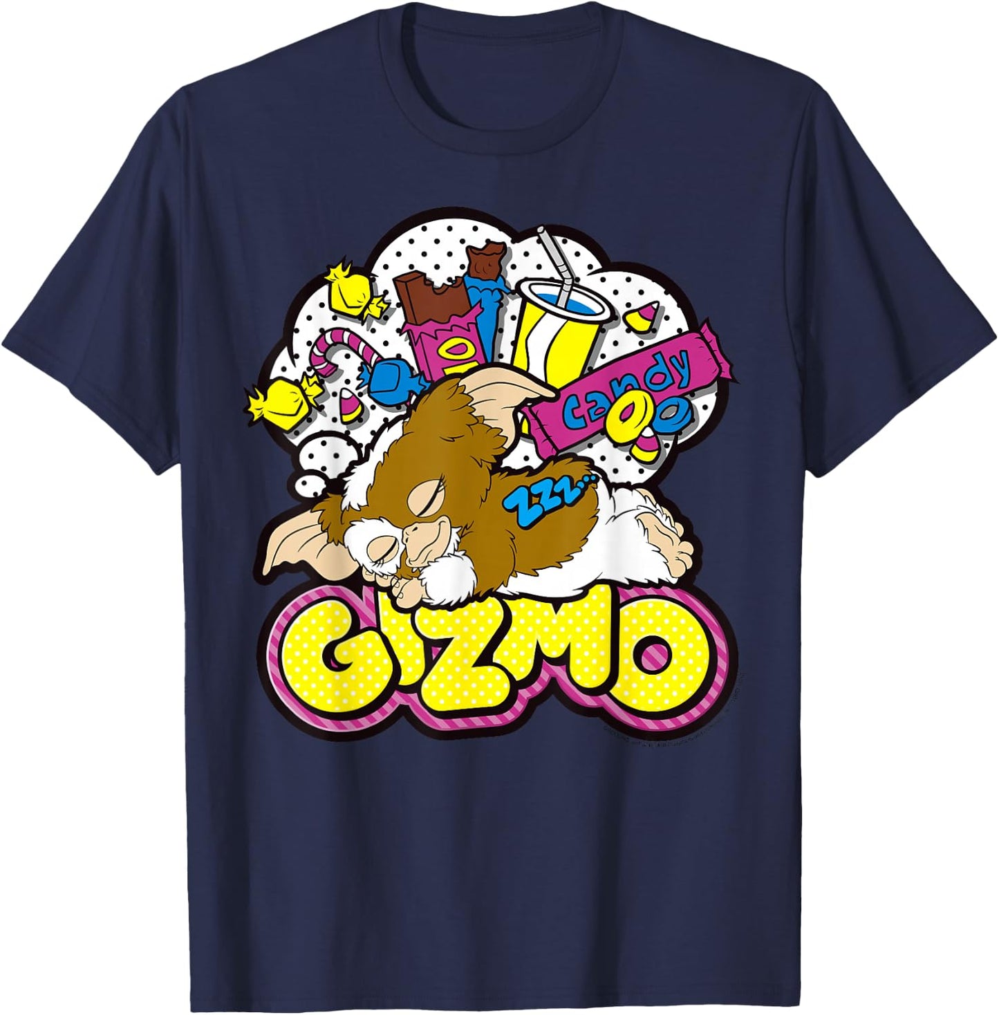 Gremlins Gizmo Candy Pop Art T-Shirt - T-Shirt | Navy