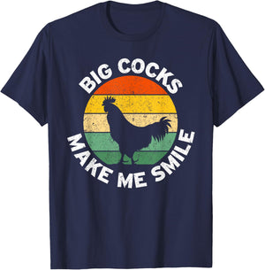 Big Cocks Make Me Smile T-Shirt - T-Shirt | Navy