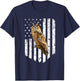 White American Flag Long-eared Owl Bird 4th Of July Men T-Shirt - T-Shirt | Navy