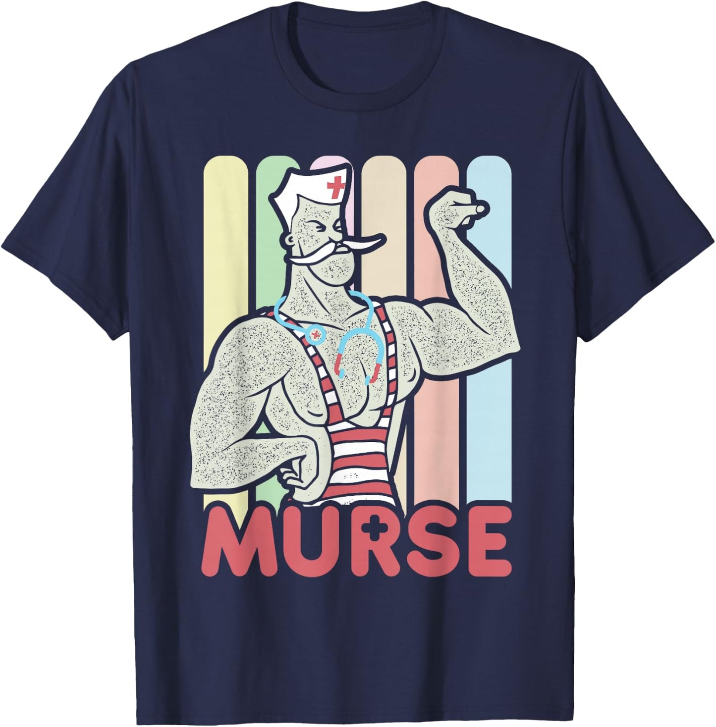 Funny Male Nurse Murse T-Shirt - T-Shirt | Navy