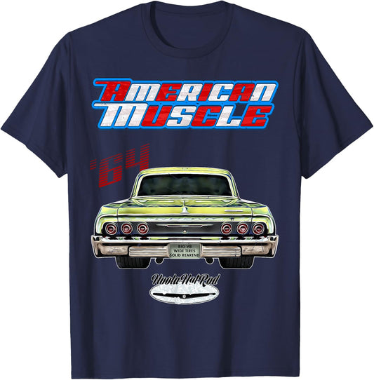 1964,64,HotRod,Impala,Biscayne,Del Ray,DelRay,Muscle Car,USA T-Shirt - T-Shirt | Navy