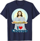 I Love Jesus Cheeses Christian T-Shirt - T-Shirt | Navy