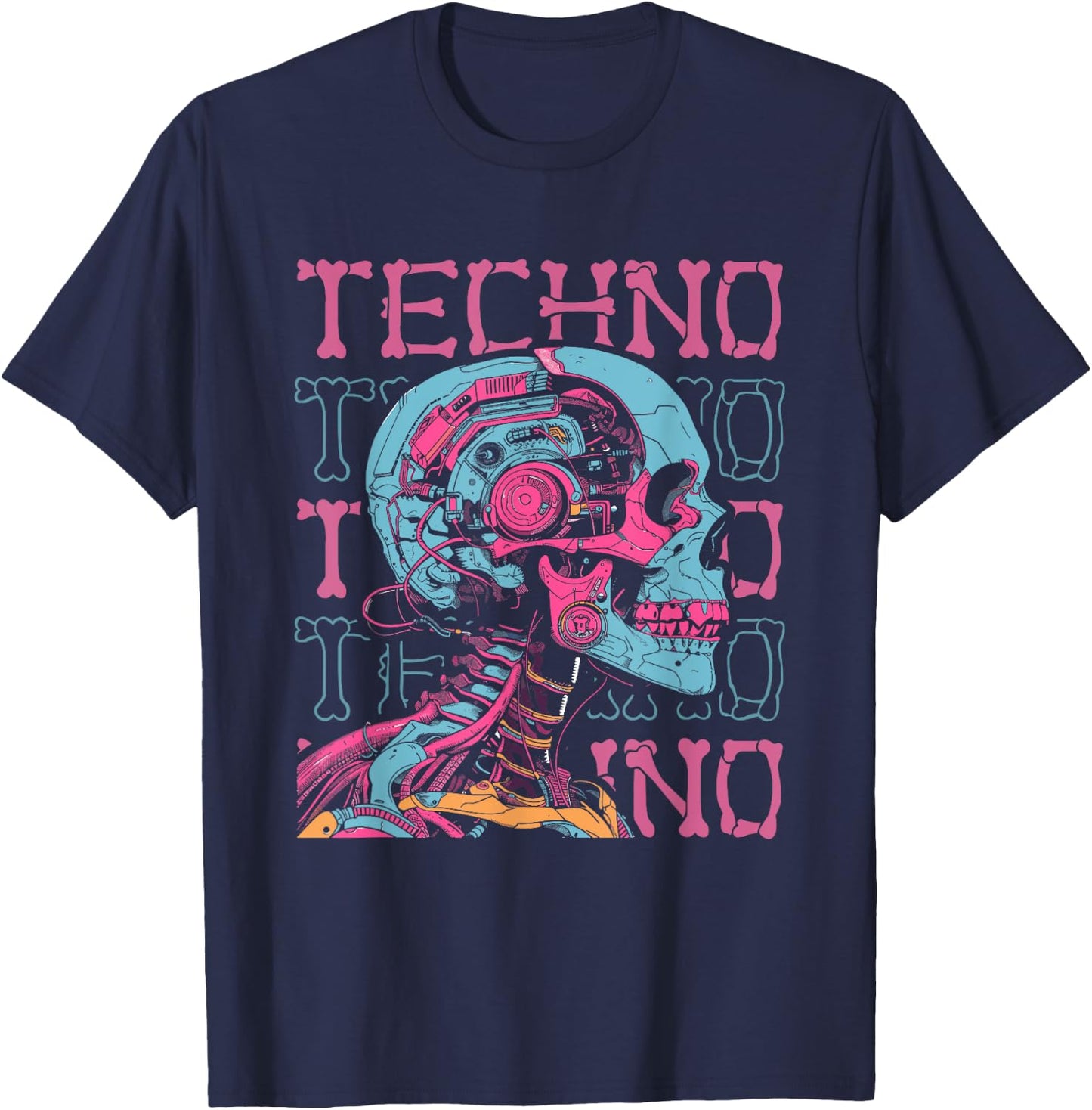 Techno Electro Hardtekk Raver Clubbing - Rave Techno T-Shirt - T-Shirt | Navy