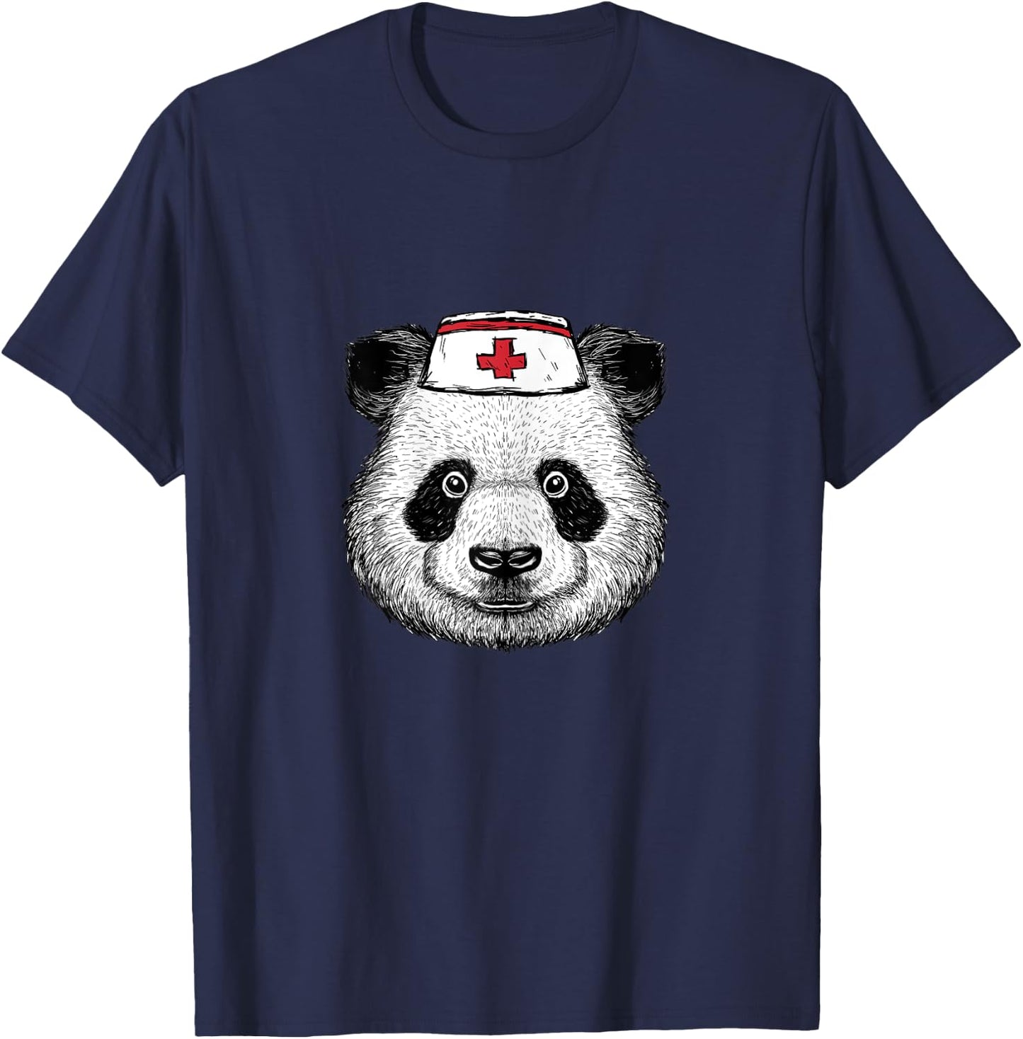 Nurse panda bear - doctor caregiver costume funny animals T-Shirt - T-Shirt | Navy