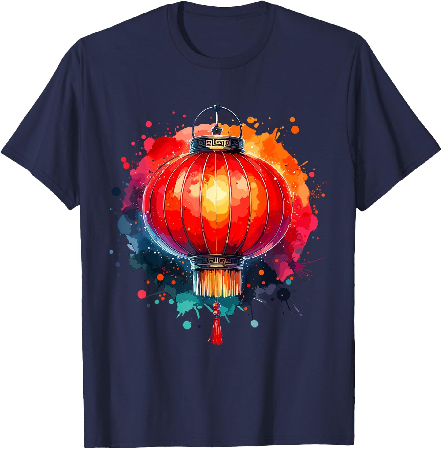 Chinese Lantern Festival Sky Lanterns T-Shirt - T-Shirt | Navy